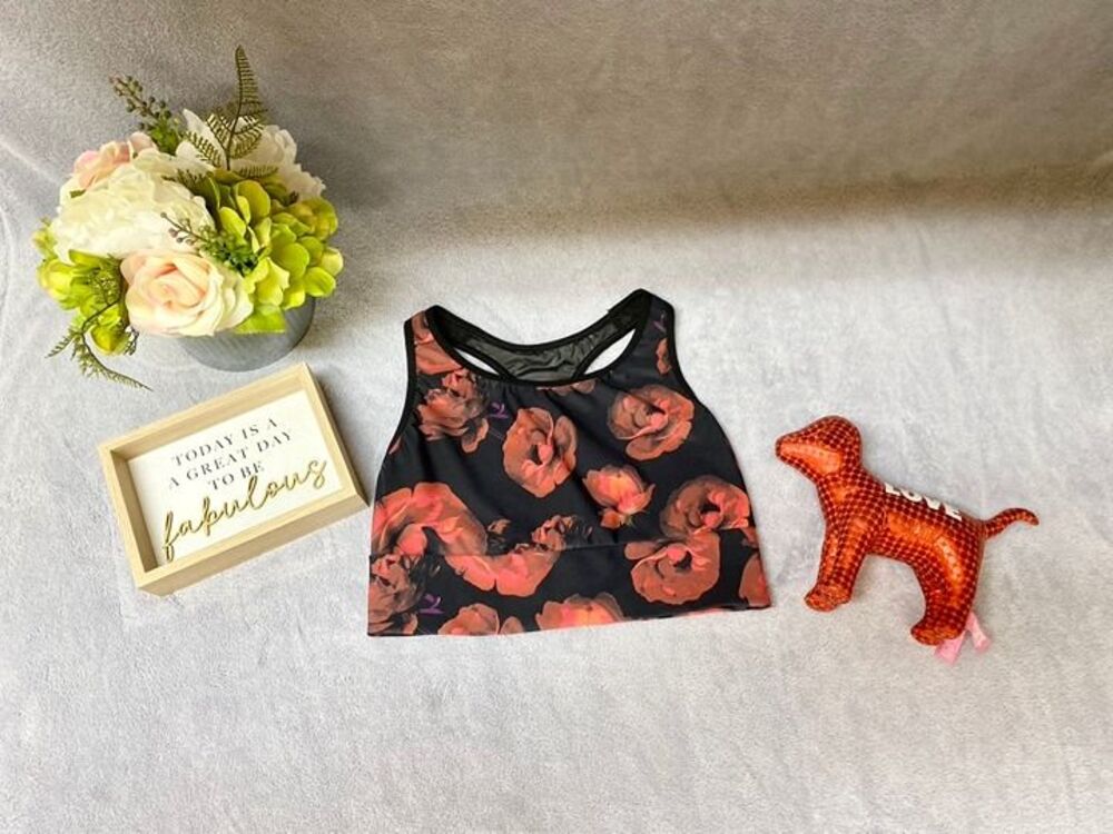 Victoria Secret Sport floral sports bra and PINK plush dog lot